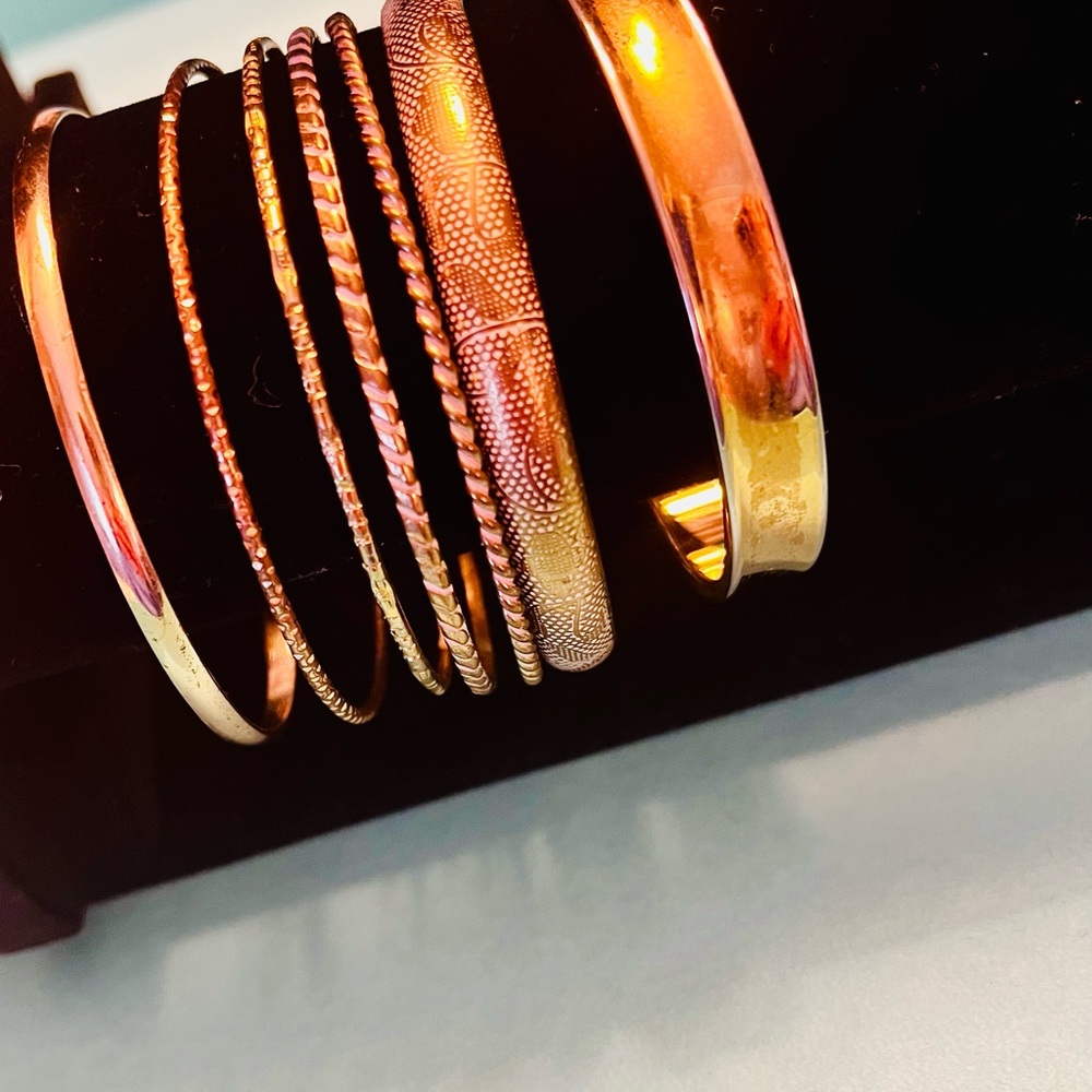 Bundle of 8 Bangle Bracelets From the 90s